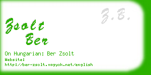 zsolt ber business card